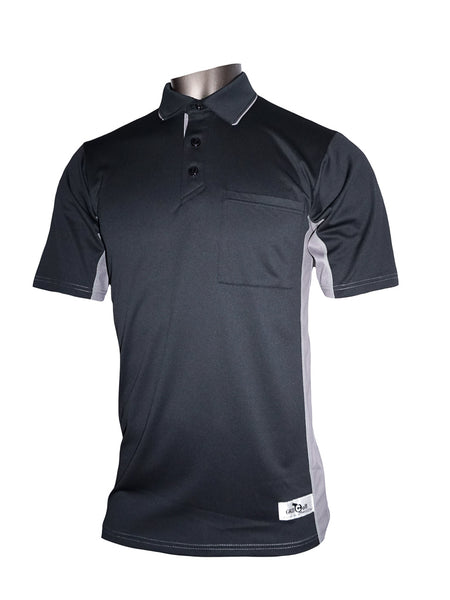 Referee Store | Smitty MLB Black Umpire Shirt w/Grey Side Panel Black Large