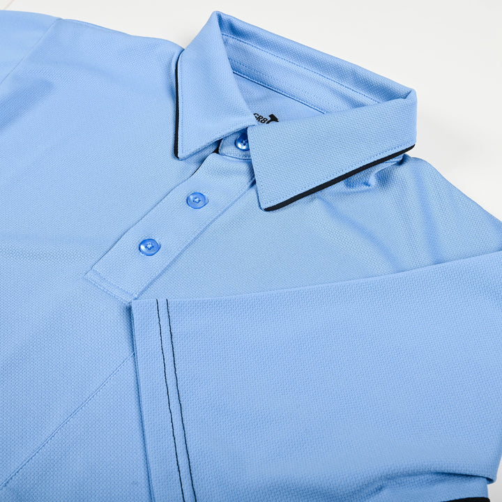 MLB Replica Side Panel Umpire Shirt - Sky Blue with Black